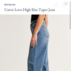 Abercrombie Curve Love High rise Taper Jean - size 27R